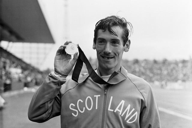 Scottish athlete Lachie Stewart with his gold medal, won in the Commonwealth Games 10,000 metres final at Meadowbank stadium Edinburgh in July 1970.