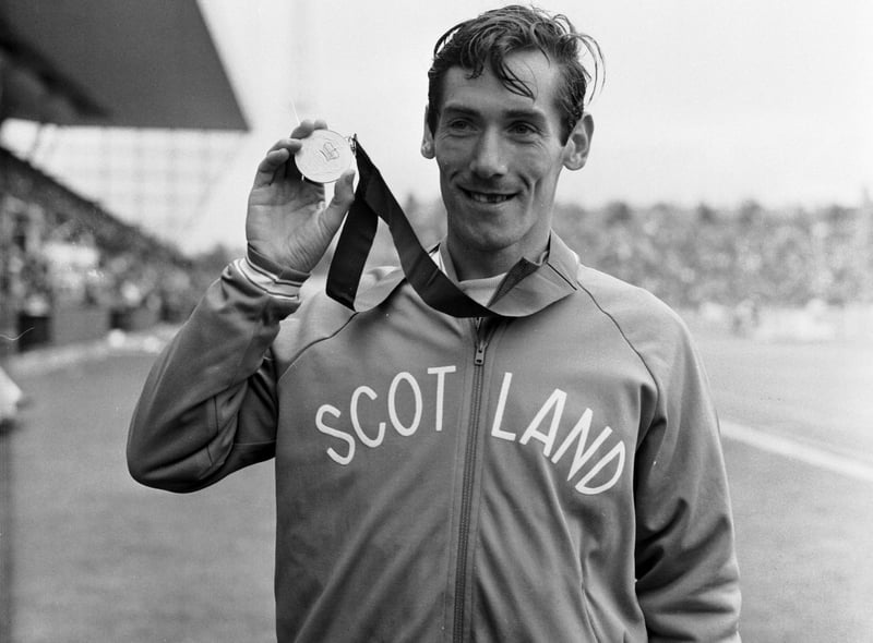 Scottish athlete Lachie Stewart with his gold medal, won in the Commonwealth Games 10,000 metres final at Meadowbank stadium Edinburgh in July 1970.