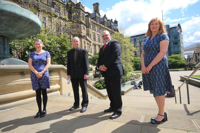 Sheffield City Council meeting May 2021. Pictured are Alison Teal, Douglas, Douglas Johnson, Terry Fox, and Julie Grocutt. Picture: Chris Etchells
