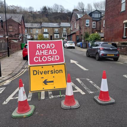 The road has been closed off this morning