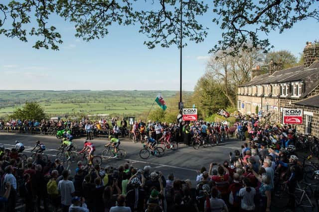 Action from the Tour de Yorkshire in 2018. Photo: OLI SCARFF/AFP via Getty Images