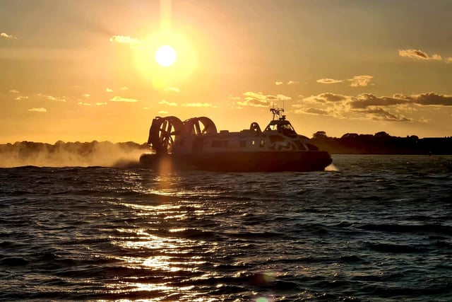 What a great image of the hovercraft silhouetted by the evening sun taken at Southsea by Richard Murphy.