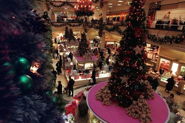 Christmas shoppers in House of Fraser store in Buchanan Street, 1997.