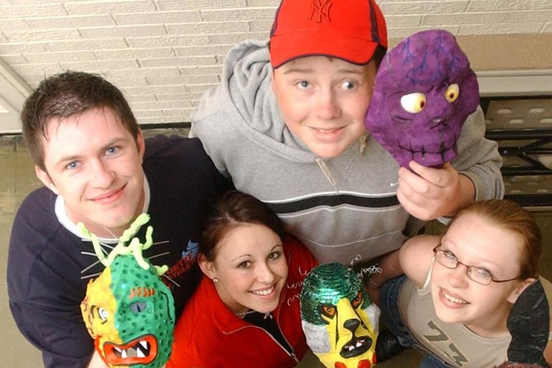Making masks at the College of Art in 2004. Are you pictured?