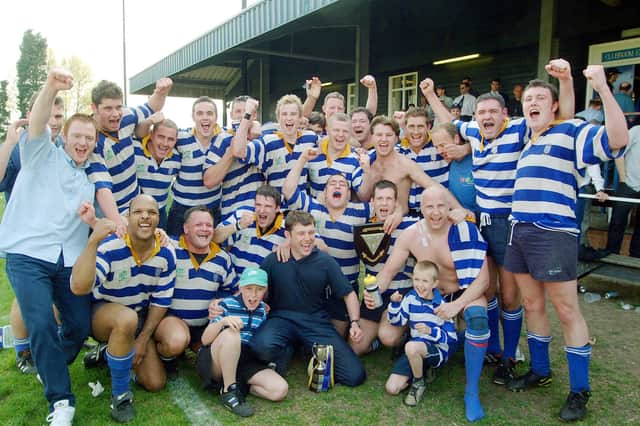 Mansfield RUFC winning the Notts Lincs and Derby Cup