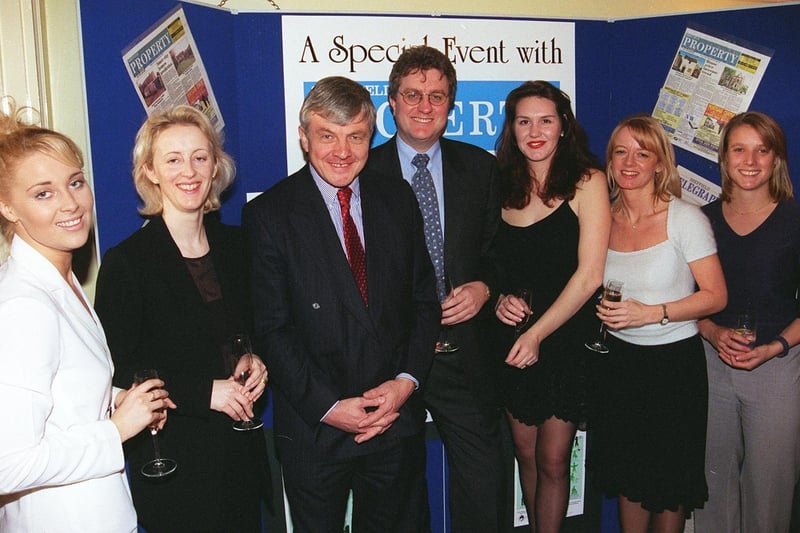 Pictured  at the Old Library Ecclesall Road South, where the Estate Agents Christmas Lunch was held in 1999. Seen LtoR are, Claire Davies, Sue Rahmani, Mr Dave Edmondson, Peter Charlton, Joanne Molloy, Carolyn Rawling and Fleur Wainwright.