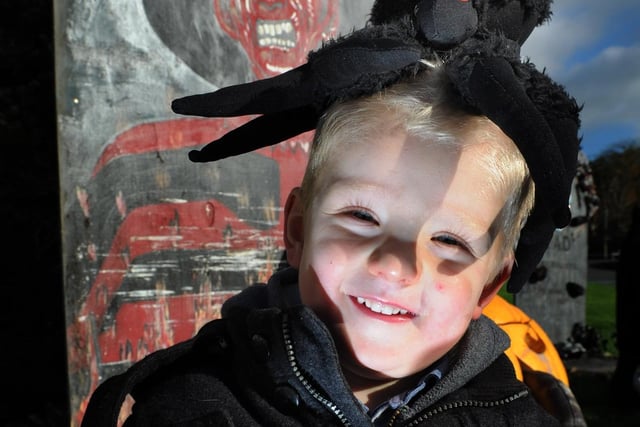 Connor Wakenshaw from Berwick enjoying the Halloween trail around Ford and Etal in 2013.