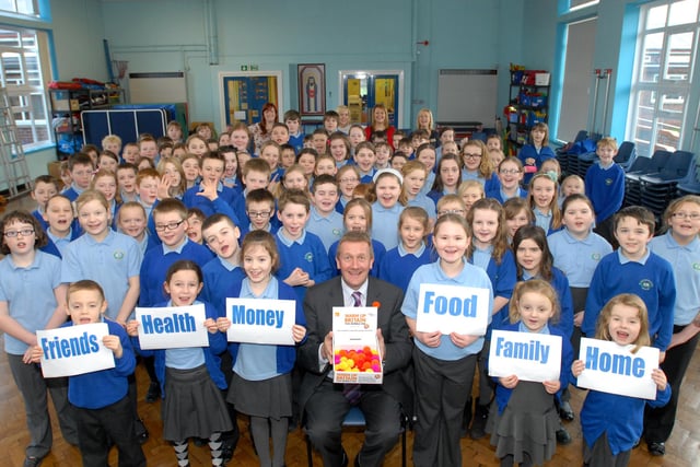 Staff, pupils and head teacher Martin Humble were all in the picture for this Bobble campaign photo. Who can tell us more?