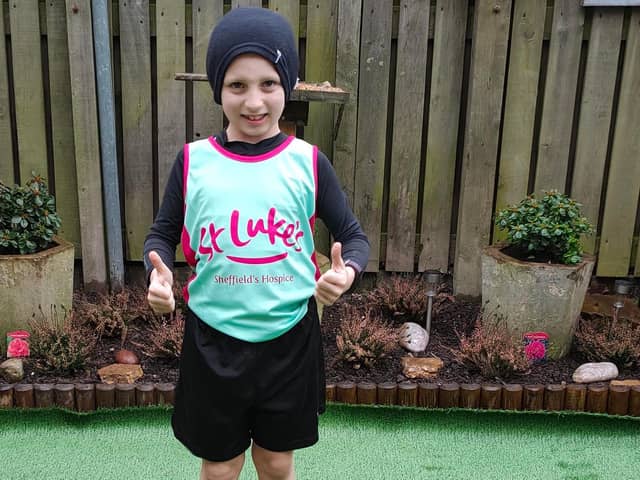 Stradbroke Primary School pupil Eddie Reynolds is to run 100 miles for St Luke's Hospice in Sheffield