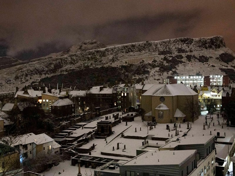 This stunning picture looks like it was taken right out of a fairytale. The Salisbury Crags in Edinburgh last night.