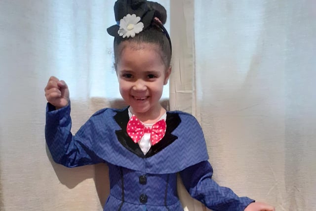 Freyja Driscoll, 5, from Copner went as Mary Poppins for World Book Day.