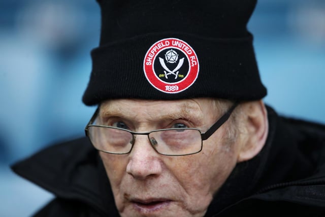 A United fan at the FA Cup fourth round tie at Millwall in January 2020.