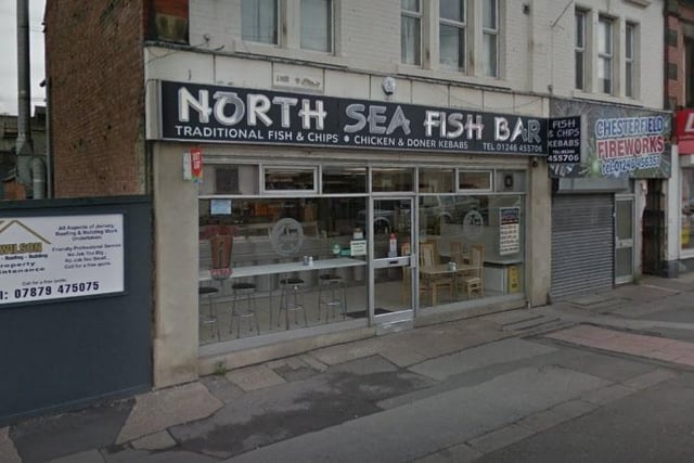 North Sea Fish and Chip Bar on Sheffield Road, Whittington Moor, has a five-star rating.