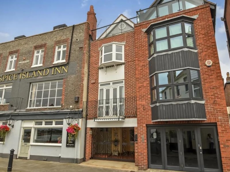 This townhouse in Bath Square, Old Portsmouth, has spectacular harbour views. It is on the market for £835,000.