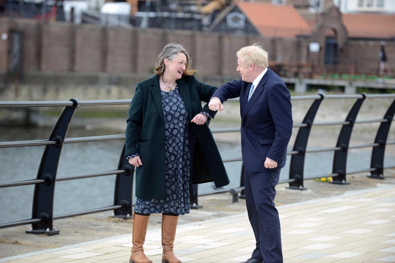 Boris Johnson celebrated with Jill Mortimer the newly elected Hartlepool Conservative MP.