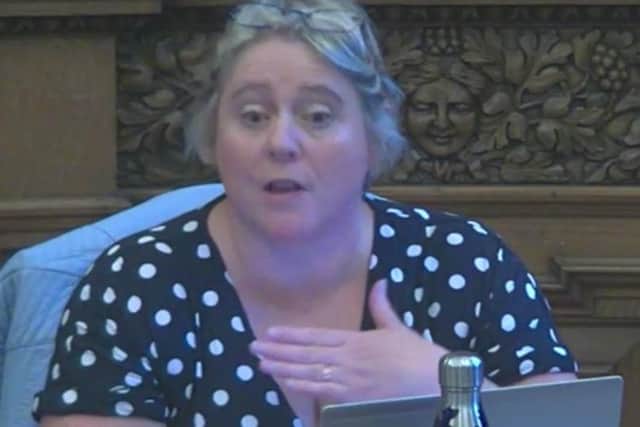 Strategic director of children's services, Meredith Dixon Teasdale, speaking at Sheffield City Counci\'s education, children and families policy committee where allegations of racism in the city schools system were raised