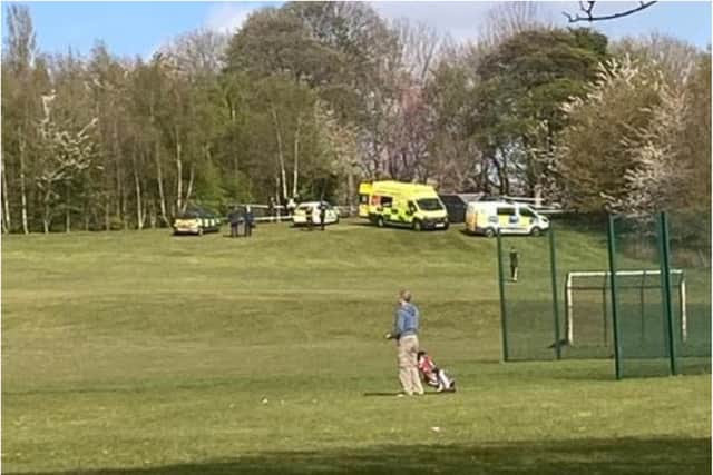 A woman's body was found in High Hazels Park, Darnall, Sheffield, yesterday