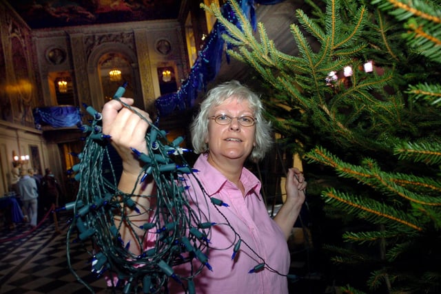 Jayne Boyd sorted out the Christmas lights in the Painted Hall at Chatsworth in 2007
