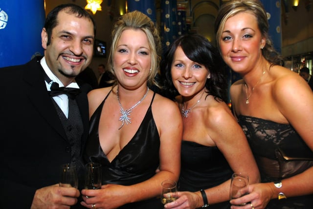 New Years Eve Ball at Sheffield City Hall 2007 LtoR: Christos & Joanne  Christodoulou,Helen Pagdin,Carrie Farrall