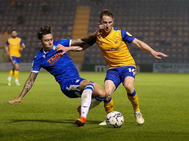 Stephen Quinn attempts to feed the ball into the Colchester area