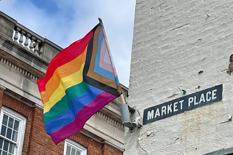 Forty Progress Pride flags have been flown on Chesterfield buildings, including the town hall, for a month.