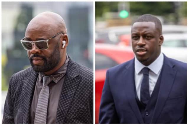 Details of crimes carried out in Sheffield will be outlined in a trial involving a top footballer and his friend, a court heard today. Timothy Cray QC, today opened the trial for the prosecution against Manchester City defender Benjamin Mendy, 28, pictured right, and his friend and co-accused, Louis Saha Matturie, 40. Matturie, of Eccles, Salford, pictured left.