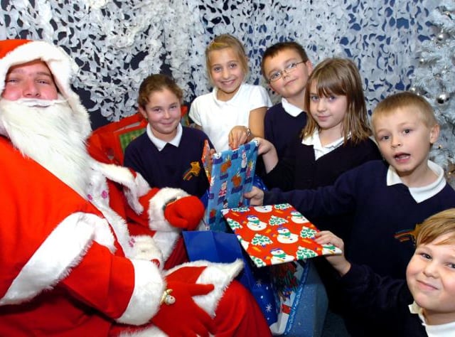 Santa visits Intake Primary School in 2006.