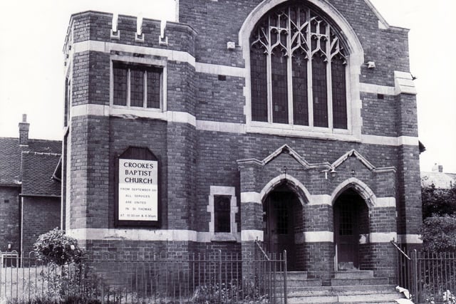 The Baptist Church in Mulehouse Road, Crookes, Sheffield, which was due to be demolished in September 1982