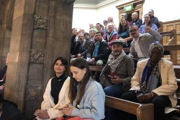 Supporters of Sheffield's status as a City of Sanctuary in the public gallery of Sheffield council chamber to hear the policy being reaffirmed at a meeting of Sheffield City Council.
Picture: City of Sanctuary Sheffield