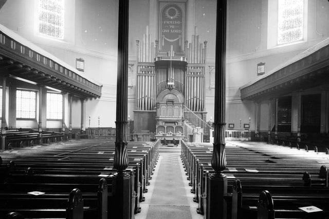 The interior of St Stephen's Church after it was reconstructed in September 1956.