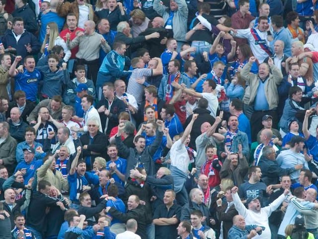 Who was the last Rangers player to score twice in an Old Firm game?