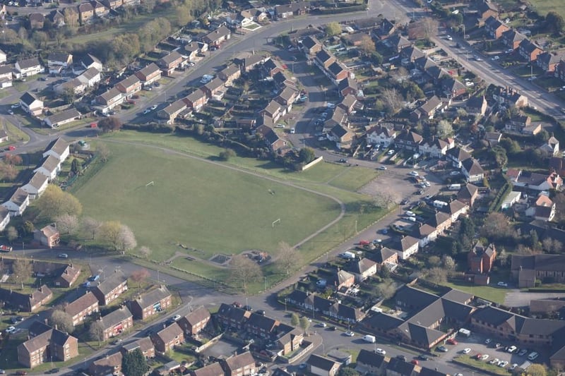 Floating above St John's Crescent and recreation ground