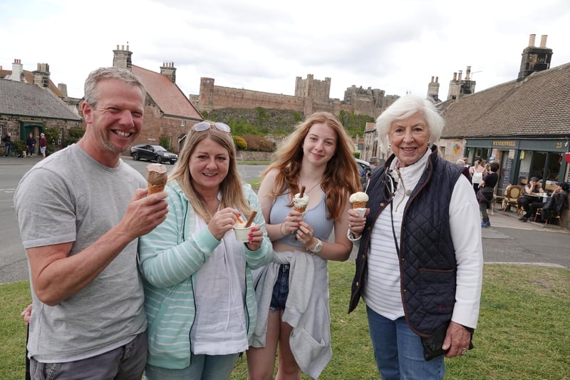 Elliott family come here most years from the Wirral. They said: "We're having family fun! Filming is good publicity for the castle."