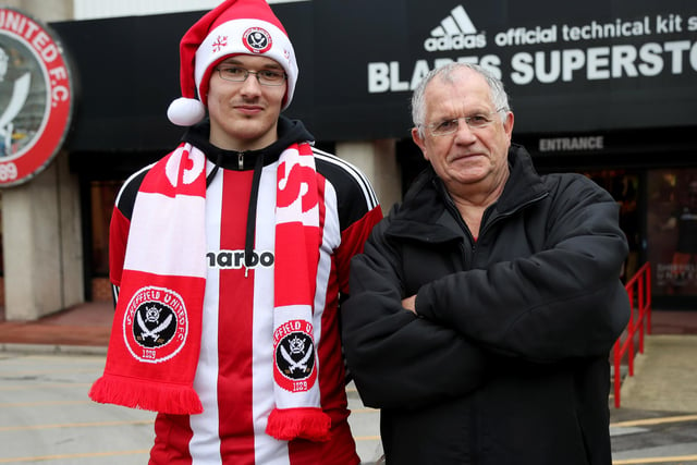 United supporters arrive for the League One game with Swindon Town at Bramall Lane in December 2016.