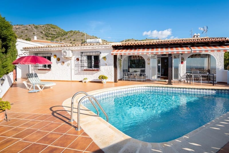 Just £384,000 will get you a detched villa in Fuente del Baden on Spain's Andalusian coast, just down the road from Malaga, with sea views, four bedrooms, three bathrooms and the all-important pool with large sun terrace.