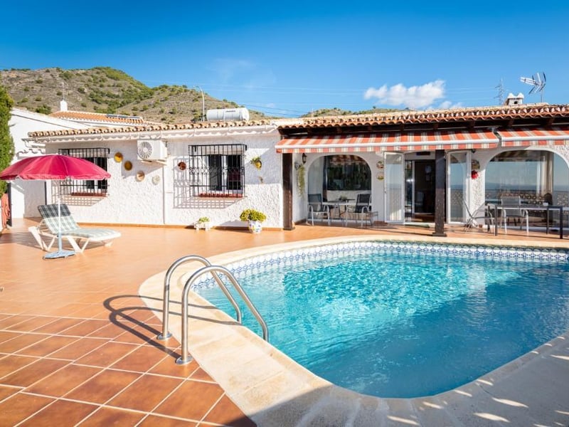 Just £384,000 will get you a detched villa in Fuente del Baden on Spain's Andalusian coast, just down the road from Malaga, with sea views, four bedrooms, three bathrooms and the all-important pool with large sun terrace.