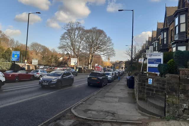 Pictured, right, is LWT Dental Care, on Ecclesall Road, near Hunter's Bar, Sheffield, which is opposed to Sheffield City Council's proposed 'Red Route' bus scheme and parking restrictions along Ecclesall Road.