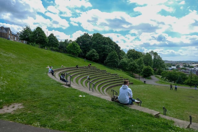 The amphitheatre at Sheffield's South Street park hosts regular performances