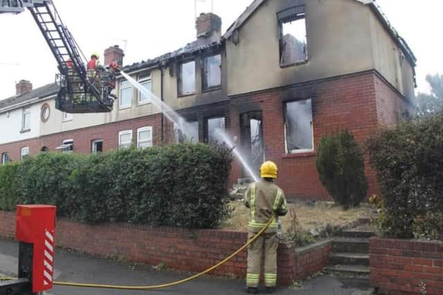 A devastated mum lost three pets and all her family photos in a shocking fire that gripped her home during last week’s heatwave. Picture shows firefighters on the scene