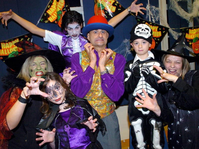 Pictured at the Halloween Disco at Charnock Hall Primary School, Sheffield, are left to right: Red Witch Pauline, Lavinia Turner, Ryan Turner, Barney Maloney, Luke Turner and Lynne Wilcox, October 31, 2006