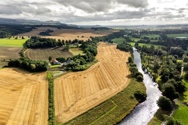 Aerial view of property showing proximity of River Teith.