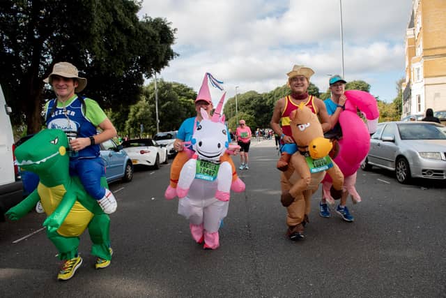Action from the Great South Run. (201019-287)