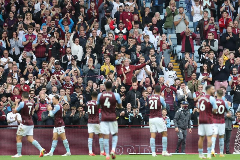 Supporters at Villa Park have to work six days in order to afford their cheapest season ticket that costs £370.
(Photo by Alex Morton/Getty Images)