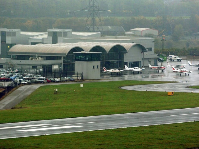 Sheffield City Airport pictured shortly before it closed in 2008 and was sold for £1