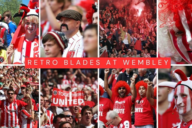 Sheffield United fans at Wembley through the years
