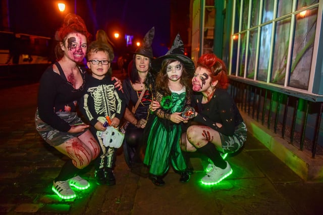 The National Museum of the Royal Navy has hosted its Spoo-quay family Halloween event for a number of years. Pictured (left to right) are Megan Dougherty, Noah Harwood, Clare Murat, Sofya Murat and Katie Fraser.