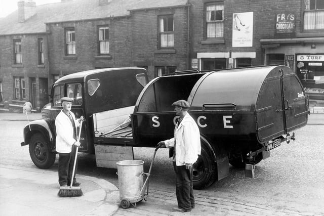 The new mechanical road sweeper vehicles being used by Sheffield Corporation, May 31, 1956