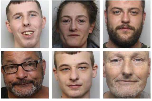 Faces of once defiant South Yorkshire criminals who have had the smiles wiped off their faces after receiving jail terms.