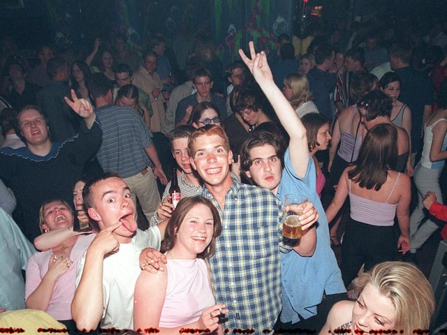 Revellers at the Millennium Club in Gosport in 1999