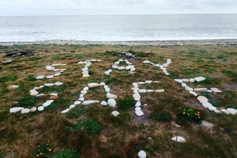 The lockdown saw many messages of hope etched in the sand and coastline for people passing. This one appeared in Whitburn last summer.